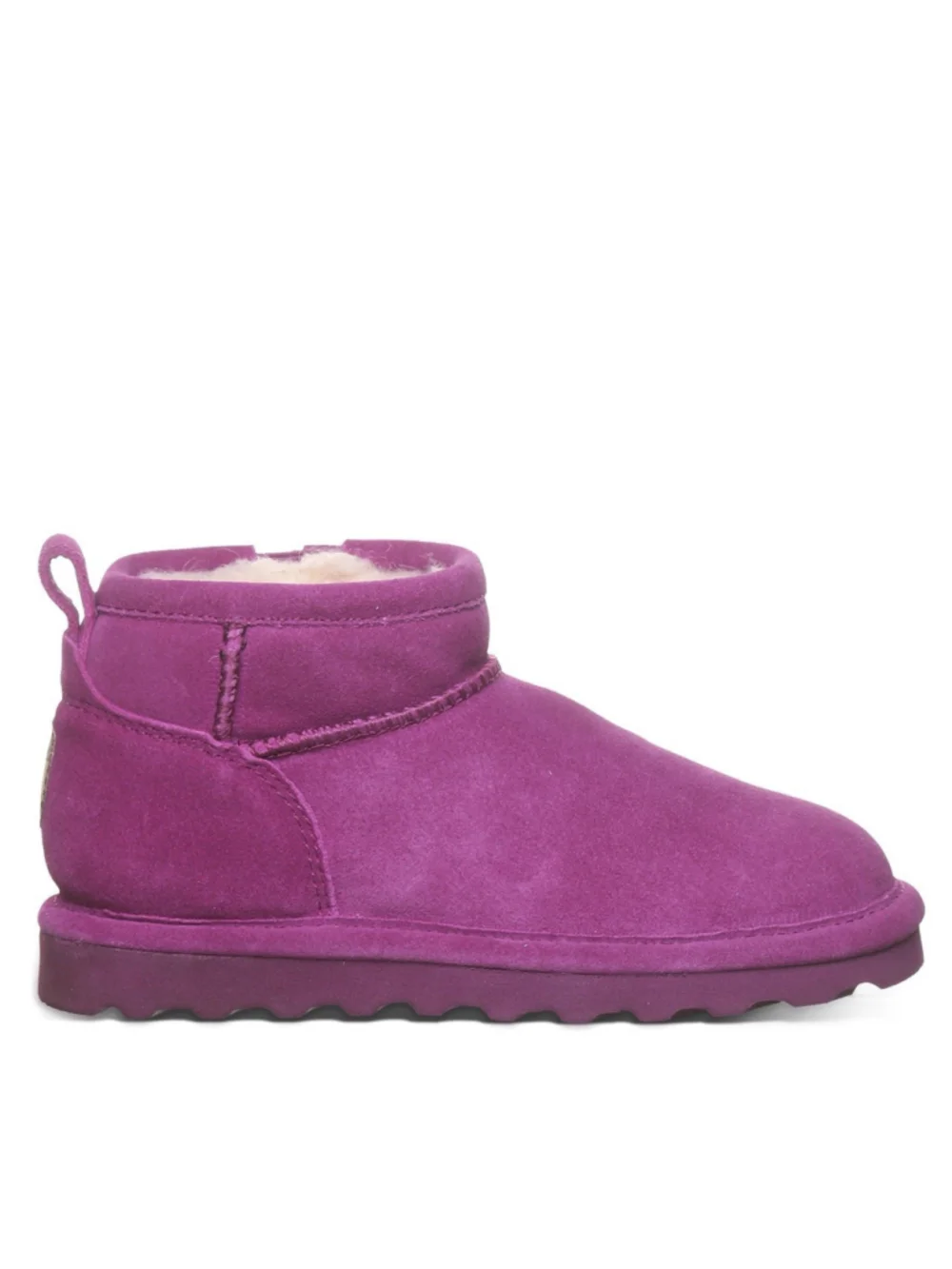 BEARPAW SHORTY HYPNOTIC VIOLET GRAPE PURPLE SUEDE MINI BOOTS 6 NEW!